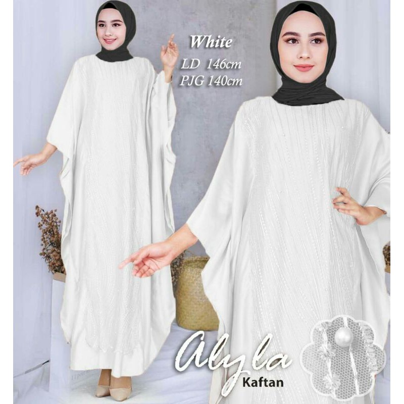 funie alyla kaftan bahan valvet kombinasi tule