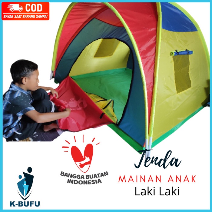 [READY] Tenda Mainan Anak Laki Karakter Boboiboy Tayo Cars Spiderman Tobot Cod [PS12R]
