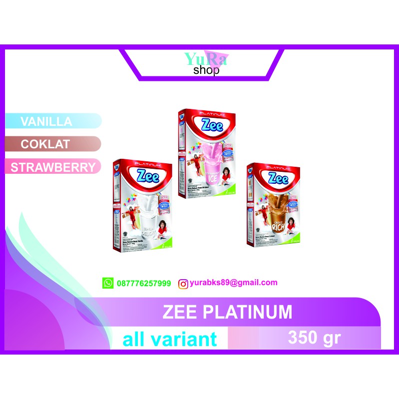 

ZEE PLATINUM CHOCO RICH,VANILLA DELIGHT & STRAWBERRY 350gr