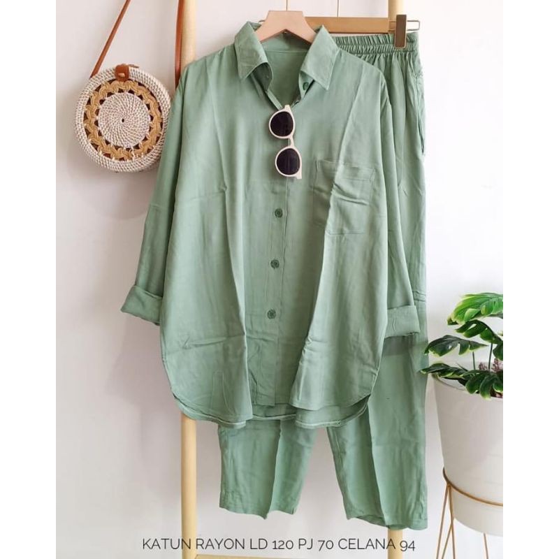 set blouse celana