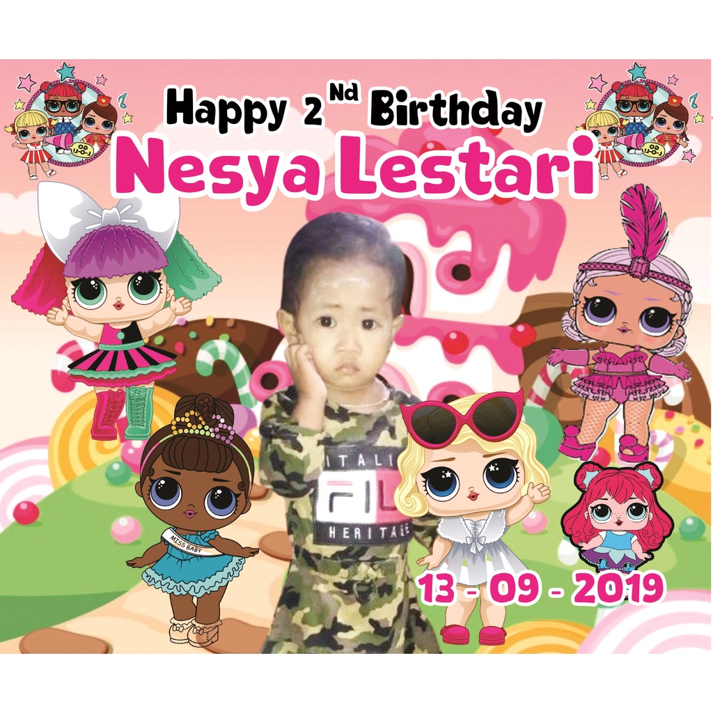 Tas Ultah Mika Custom Besar Uk 30 X 14 X 25-LOL