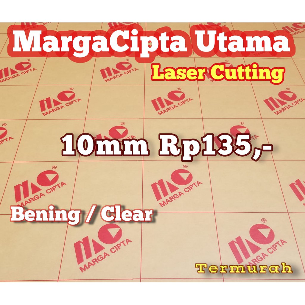 PREMIUM Acrylic 10mm Laser Cutting Bening Clear Potongan Akrilik Custom Transparan