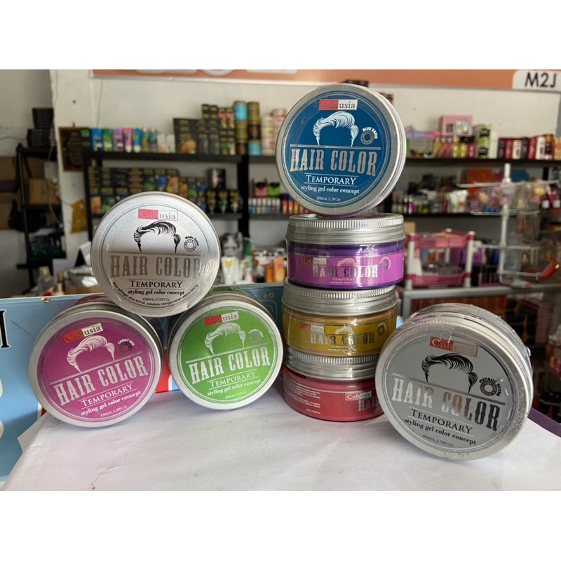cultusia hair colour temporary pewarna rambut cultusia non permanen gel-cultusia gel / pomade warna