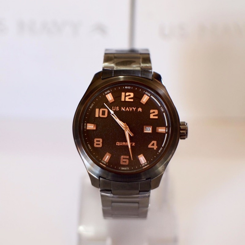 US Navy Watch 61480 Black Man Stainless Steel Analog timepieces