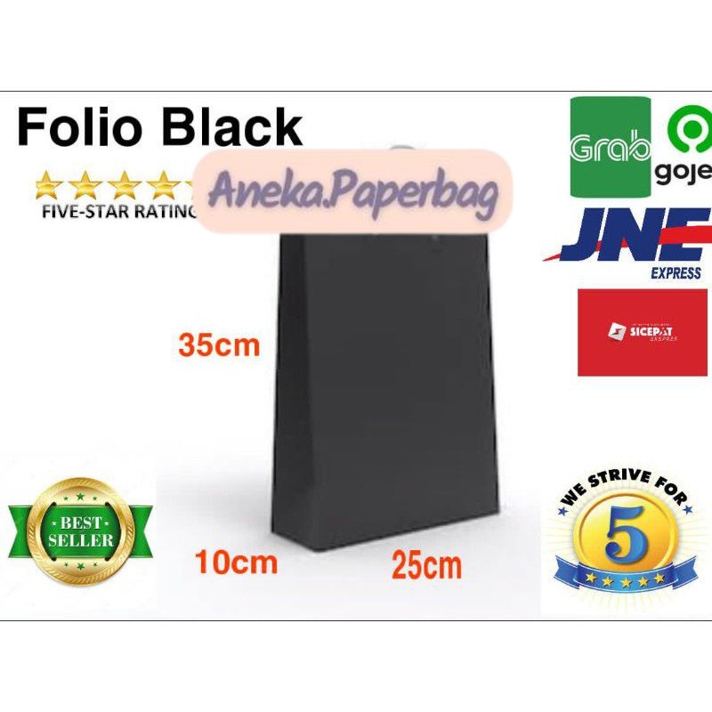 

Paperbag Hitam Folio 25x10x35 Tas Kertas Hitam Tas Belanja Tas Souvenir Terlaris