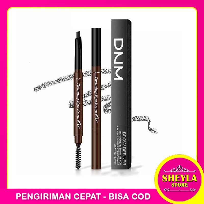 DNM 2 In 1 Brow Definer Pencil Drawing Eyebrow / Pensil Alis Putar Otomatis Eyebrow Waterproof / TS-7