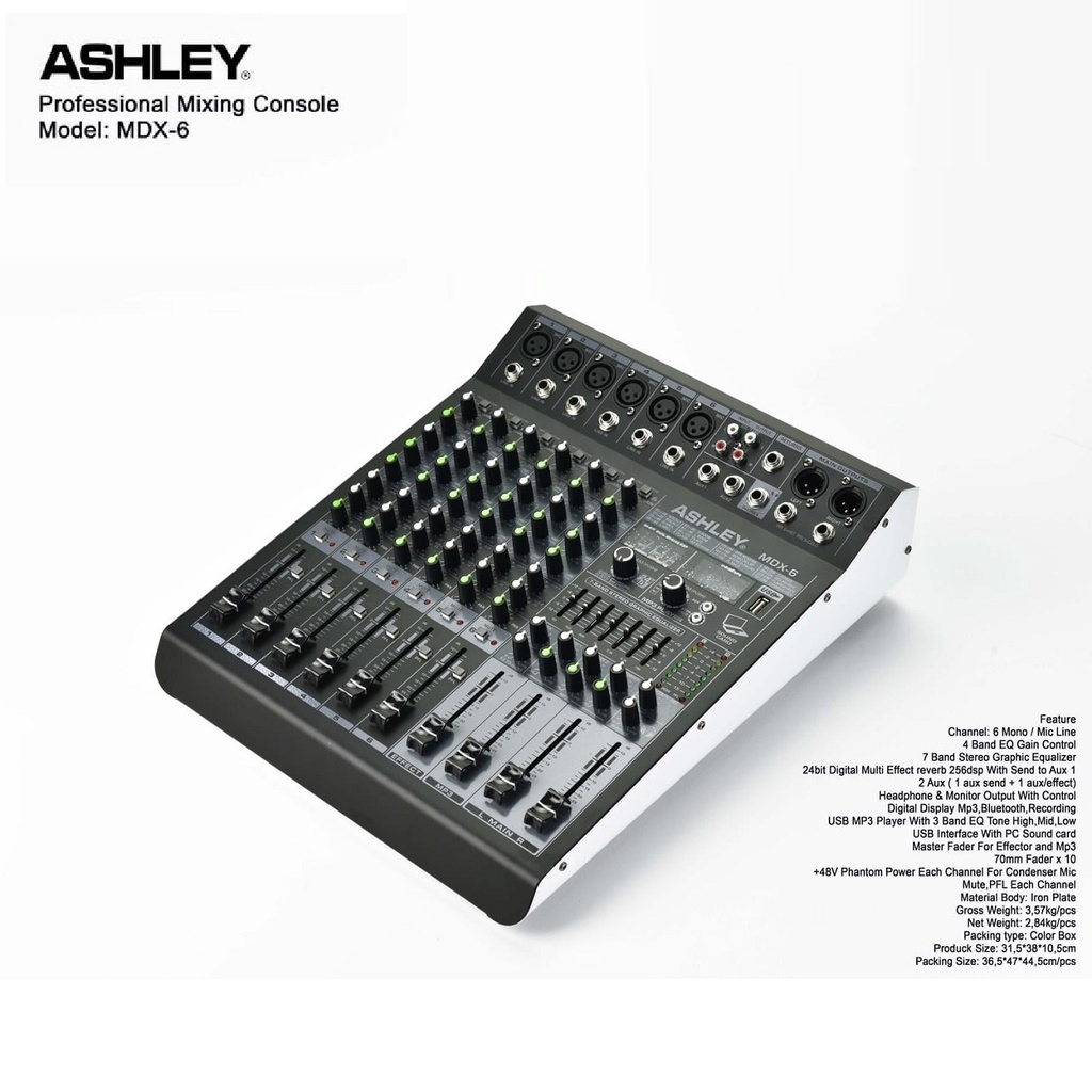 mixer audio ashley MDX 6 / MDX6 original - ASHLEY MDX 6
