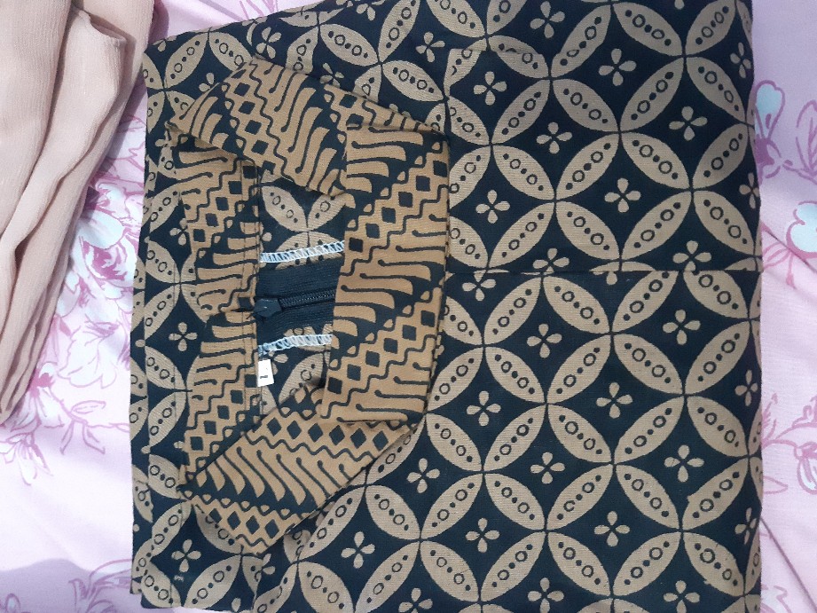 Atasan Dress Batik Wanita Sogan Kawung Dsc04934