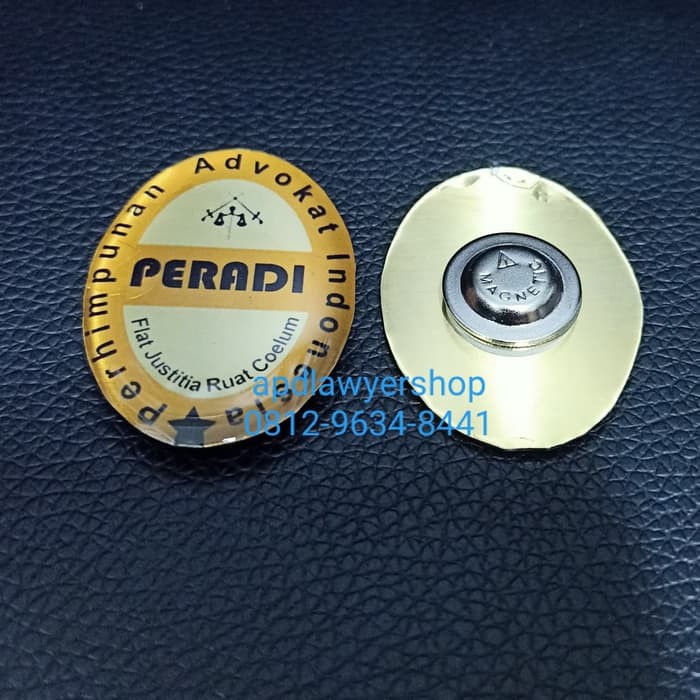 Pin PERADI Advokat pengacara Oval Magnet 4cm Bagus