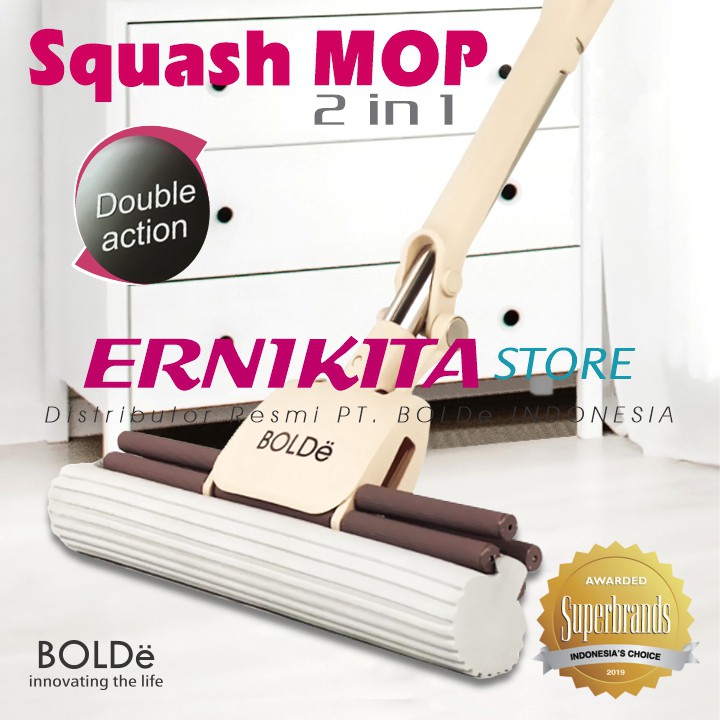 BOLDe SQUASH MOP 2 IN 1 - Alat Pel Modern Lantai dan Jendela