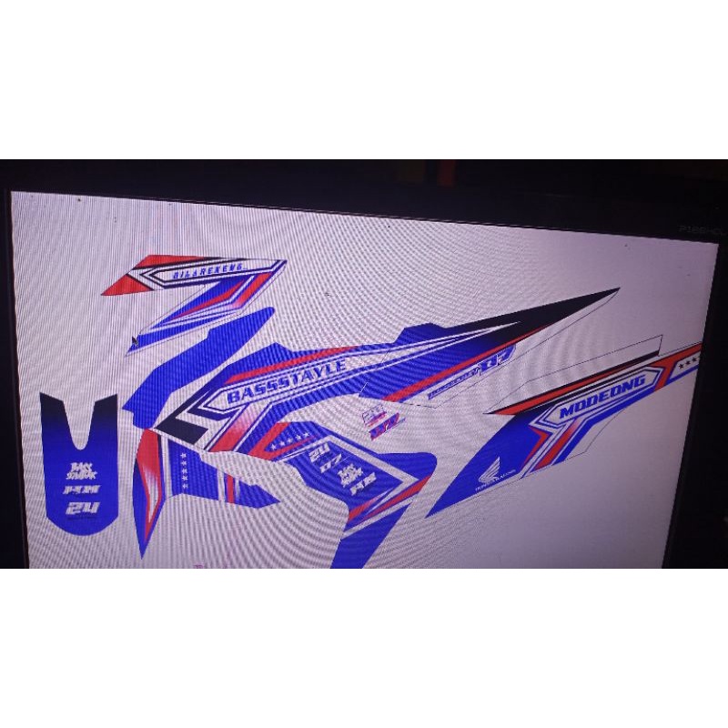 Decal Sonic Full Bodi, Sonic 150R, Desain Bebas Request full Sonic