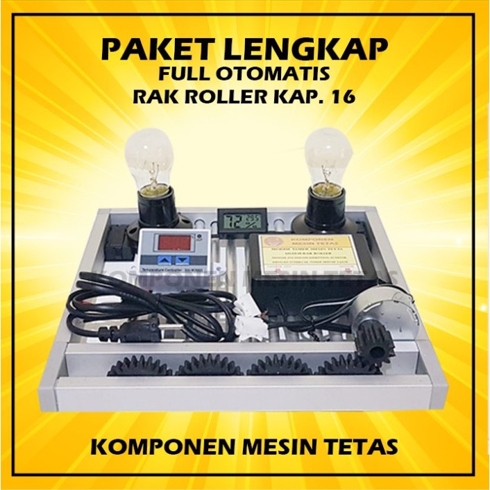 Mesin Tetas Telur Full Otomatis Penetas Paket Rak Roller K16 MTTU