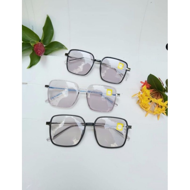 FRAME KACAMATA WANITA KOTAK 8277 FREE LENSA PHOTOCROMIC NORMAL | KACAMATA FASHION | KACAMATA ANTI UV