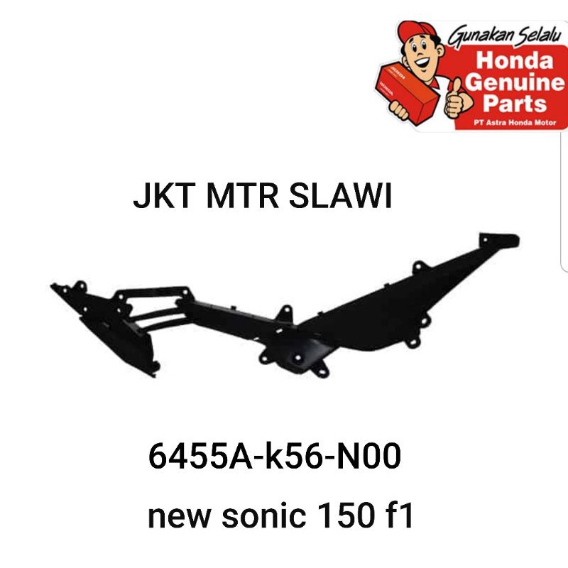 6450A-K56-N00(Kanan) ; 6455A-K56-N00(Kiri) Cover side assy L sambungan body dalam samping kiri &amp; kanan harga satuan honda  sonic asli Honda