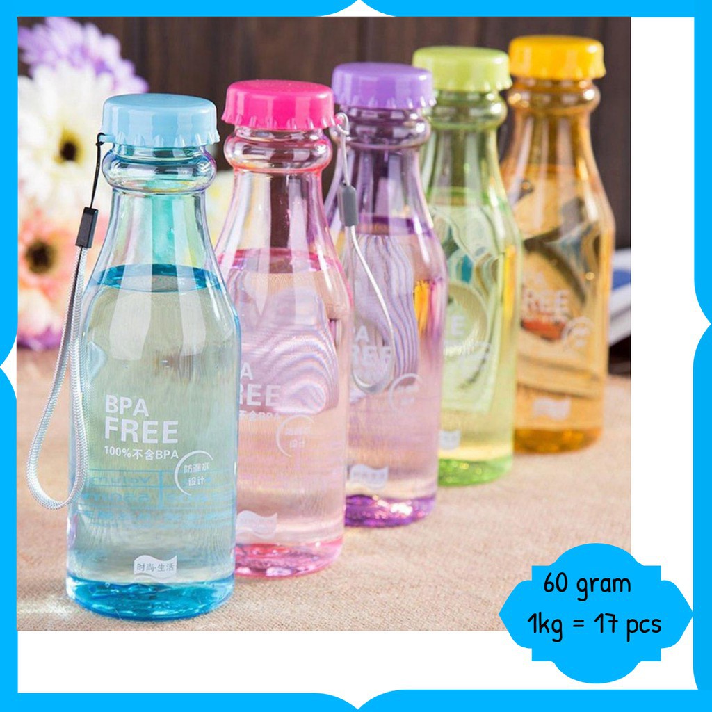 [COD] Botol Minum Soda BPA Free 500 ML / Botol warna trendy anti tumpah water bottle colorful