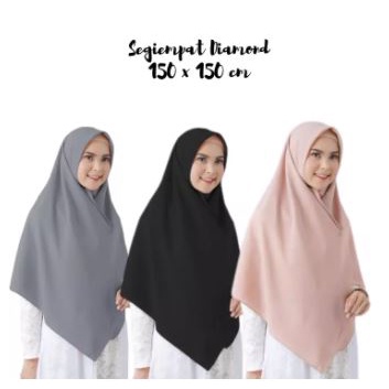 Segiempat Syari Diamond Ukuran 130-150 Jilbab Syari Murah