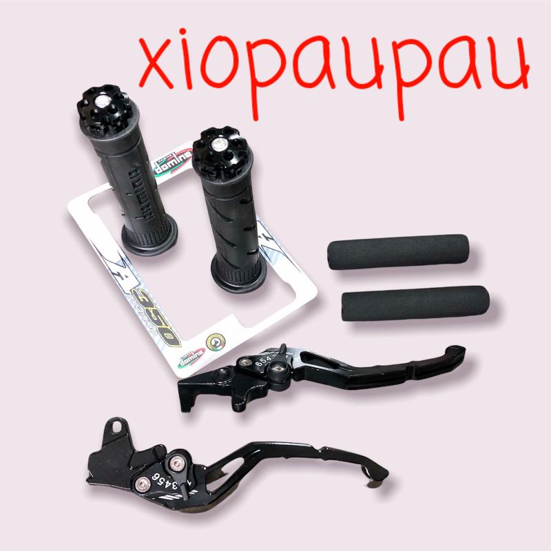 HANDLE SET CNC STELAN GRIP KARET STANG PLUS JALU DAN BUSA HANDLE TEBAL MOTOR VIXION/TIGER/SATRIA FU/
