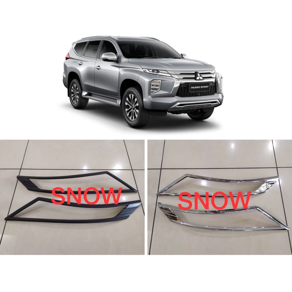 Garnish Lampu List Depan Atas All New Pajero Triton 2019 2021 2022 UP Hitam Chrome