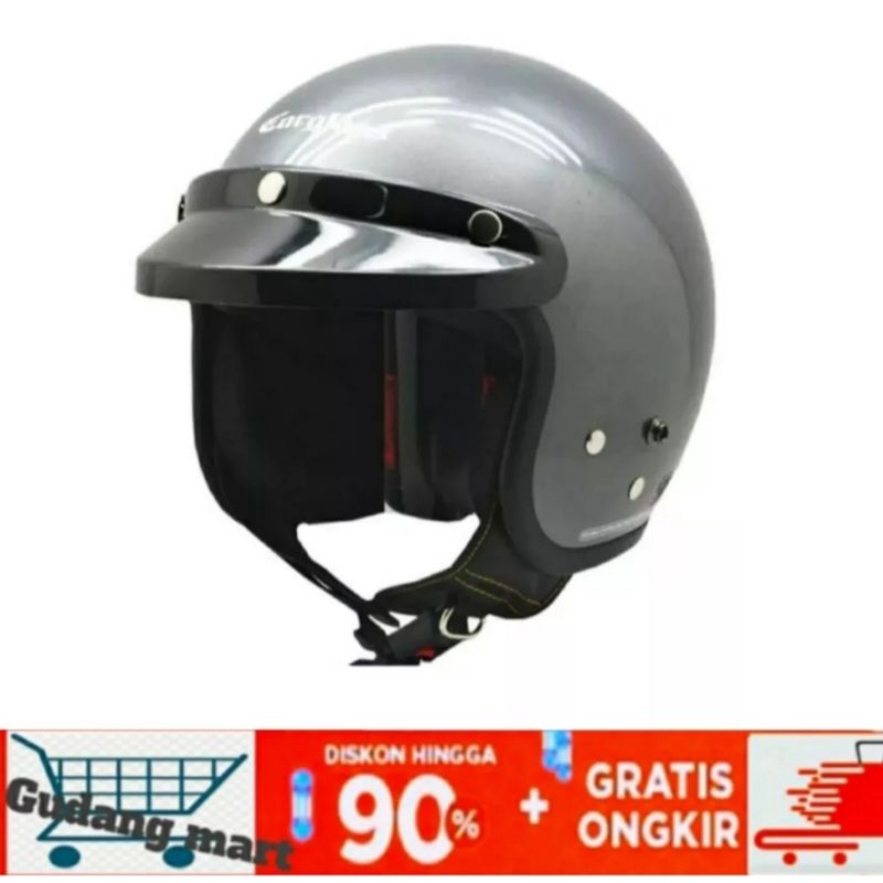 Helm Cargloss Original warna grey metalic Official Cargloss ORIGINAL