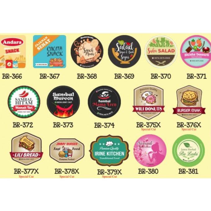

BARANG BARU Label Tempel di Toples, Kotak / Labels Bisnis / Label Product