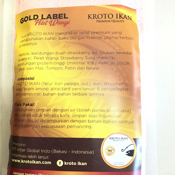 Dijual Umpan Kroto Ikan Gold Label - Strowberry  Limited