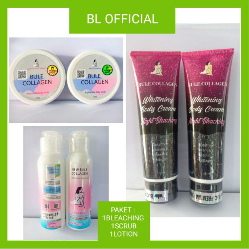 (READY STOKK)(DISTRIBUTOR) BLEACHING NIGHT BULE COLLAGEN