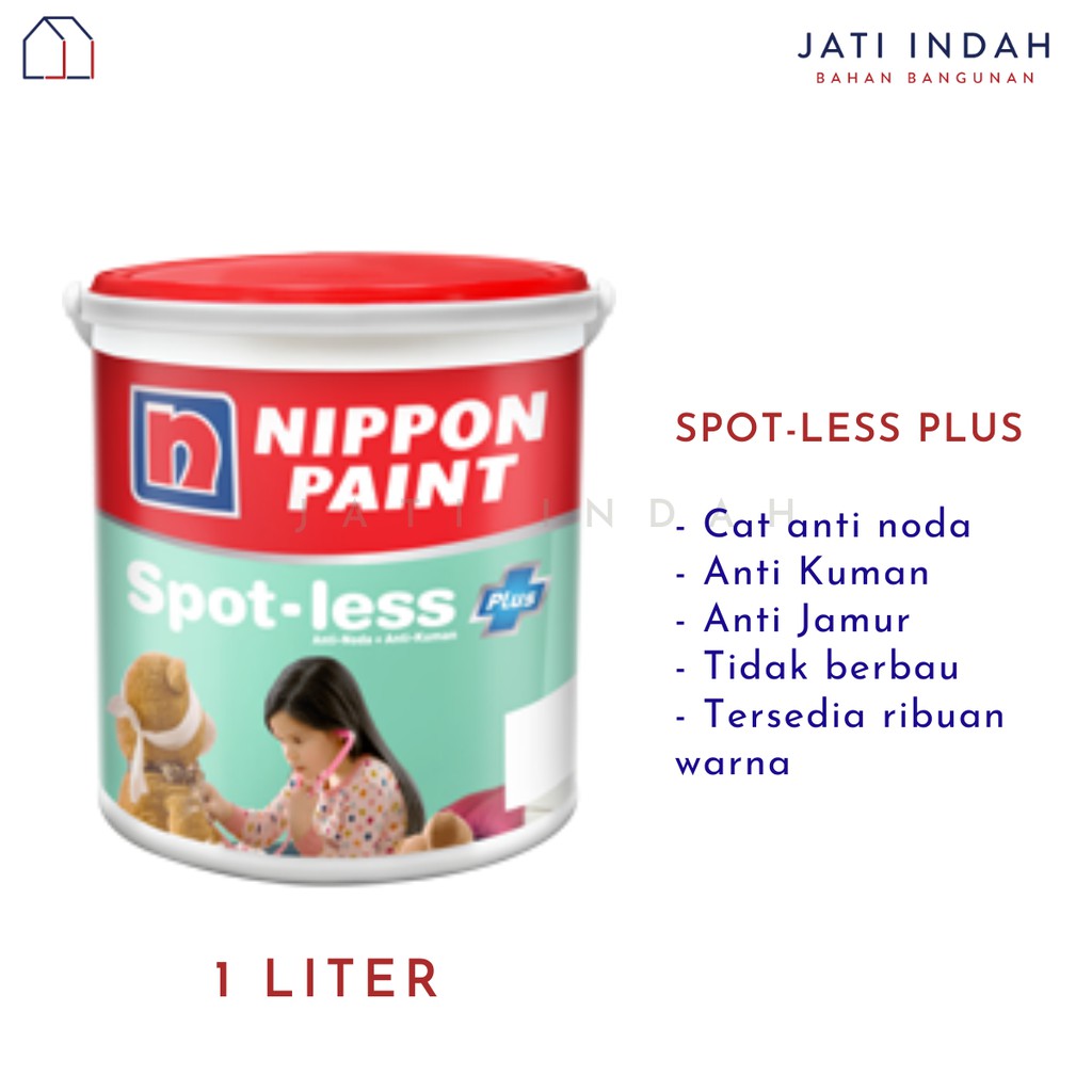  Nippon  Paint SPOTLESS PLUS 1 Liter Cat  Tembok Interior 