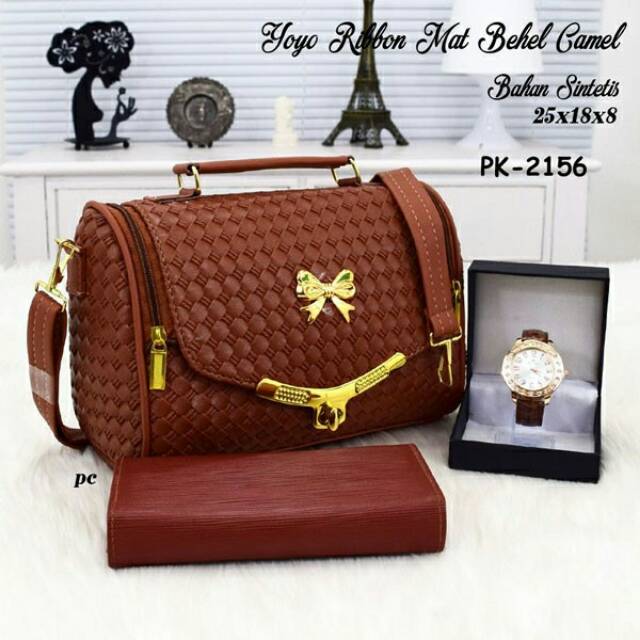 

Yoyo Pita Coklat / tas paket 3in1/ tas murah