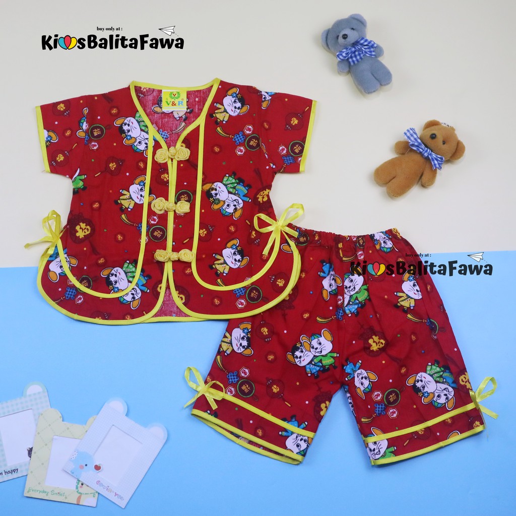 Setelan Sanghai uk 1 th / Setelan Balita Baju Anak Baju Imlek Kaos Anak Celana Anak Chinese Setelan