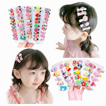 Jepitan anak 5Pcs / Set Jepit Rambut Anak Karakter 1 Set Jepitan Rambut Anak Motif Kartun Hair Clip Korea AC016 Jepitan rambut aesthetic