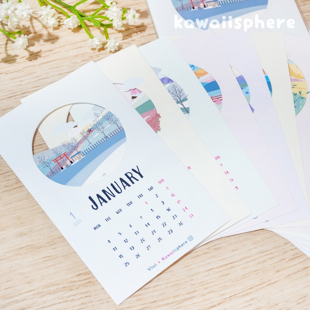 

Sticker Kalender 2021 | Kawaiisphere Calendar Sticker for Planner / Journal
