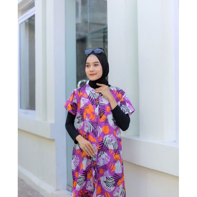 Daster wanita motif bunga / Daster wanita motif flora/ Daster andin motif bunga