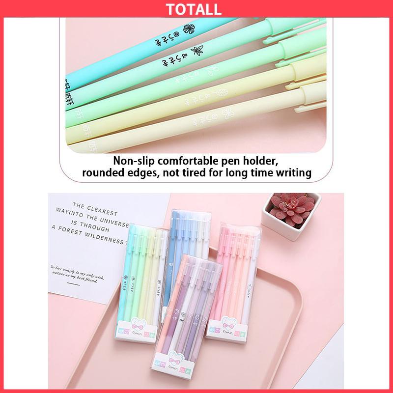 COD 6 Buah/Set Tanda Tangan Pena Sederhana Siswa Penel Pulpen Morandi Warna Siswa Tanda Tangan Pena Sekolah Kantor Pasokan Alat Tulis-Totall