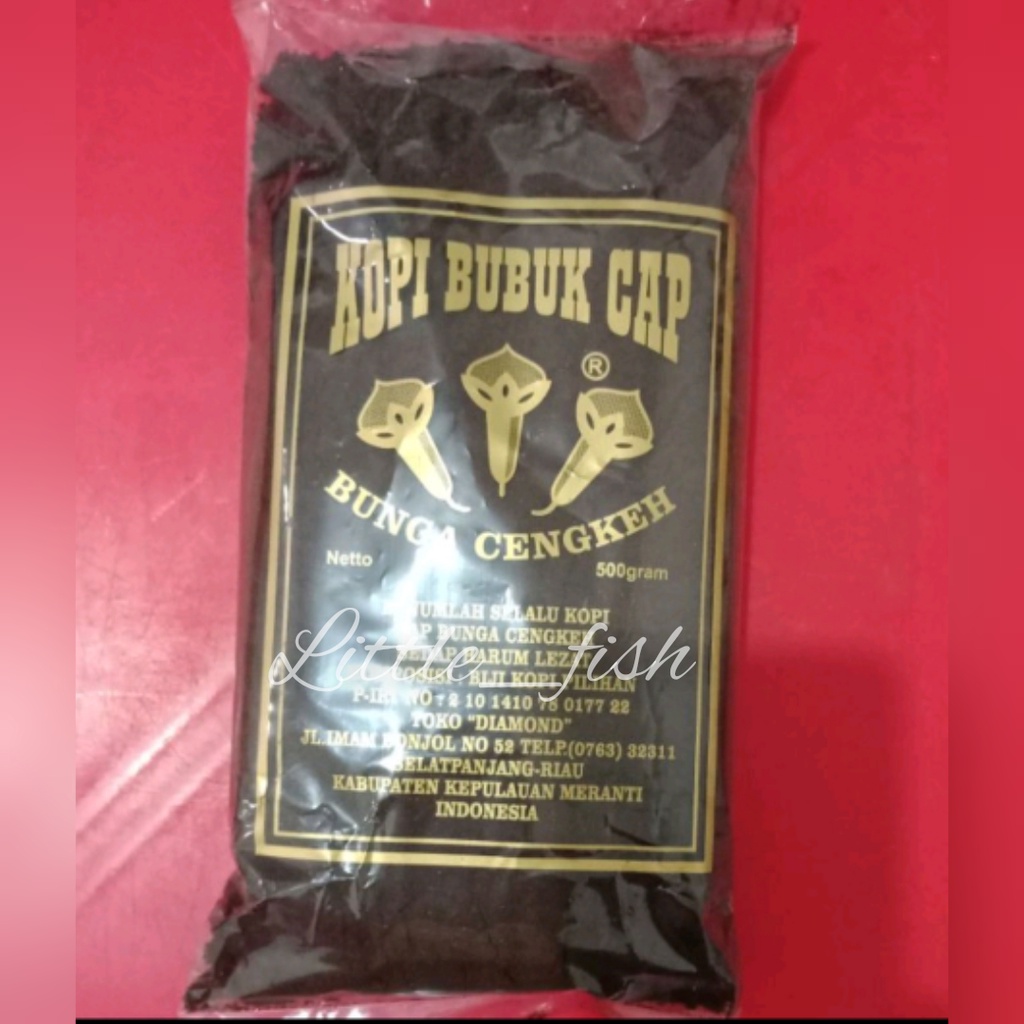 

KOPI BUBUK HALUS / KASAR 500grams CAP BUNGA CENGKEH KHAS SELATPANJANG