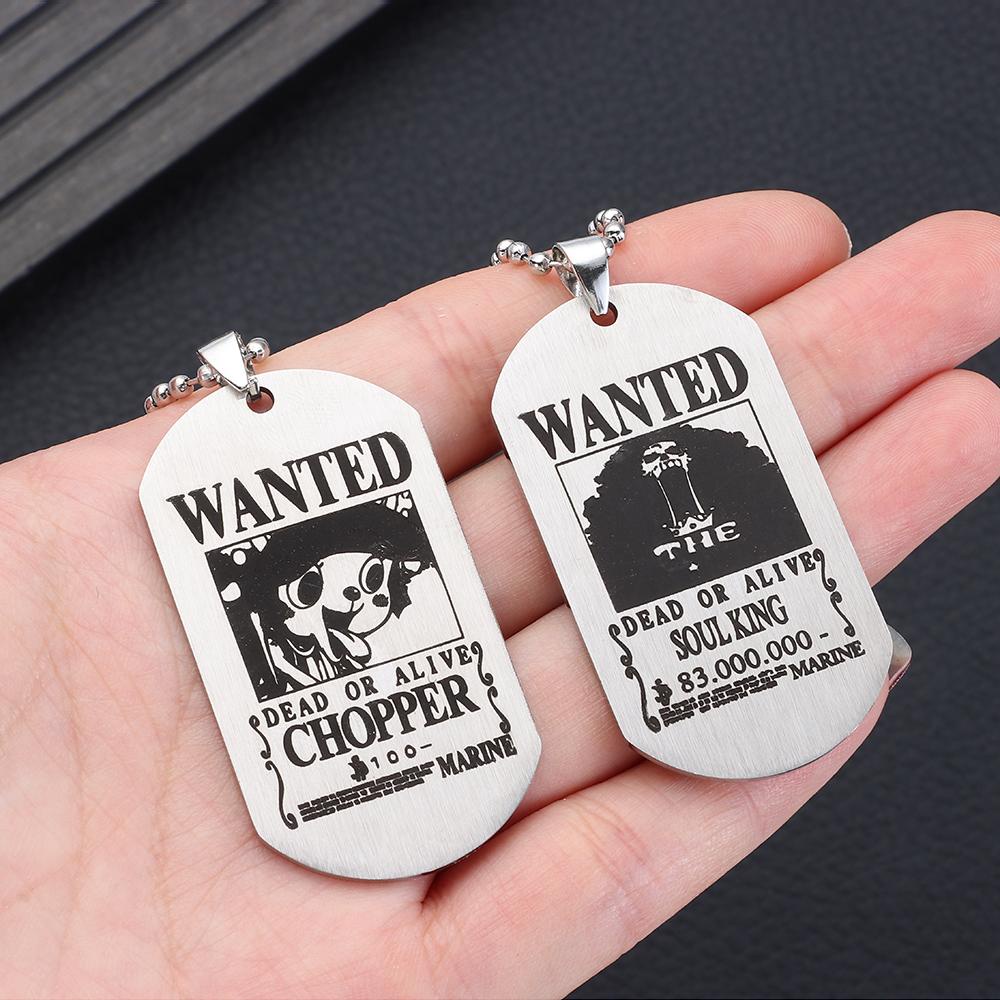 Suyo One Piece Kalung Pria Wanita Punk Liontin Vintage Luffy Zoro