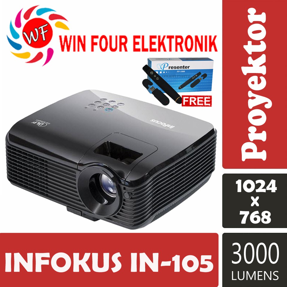 Infocus Proyektor IN105 / 3000 Lumens / 4000:1 / Proyektor Infocus / Proyektor