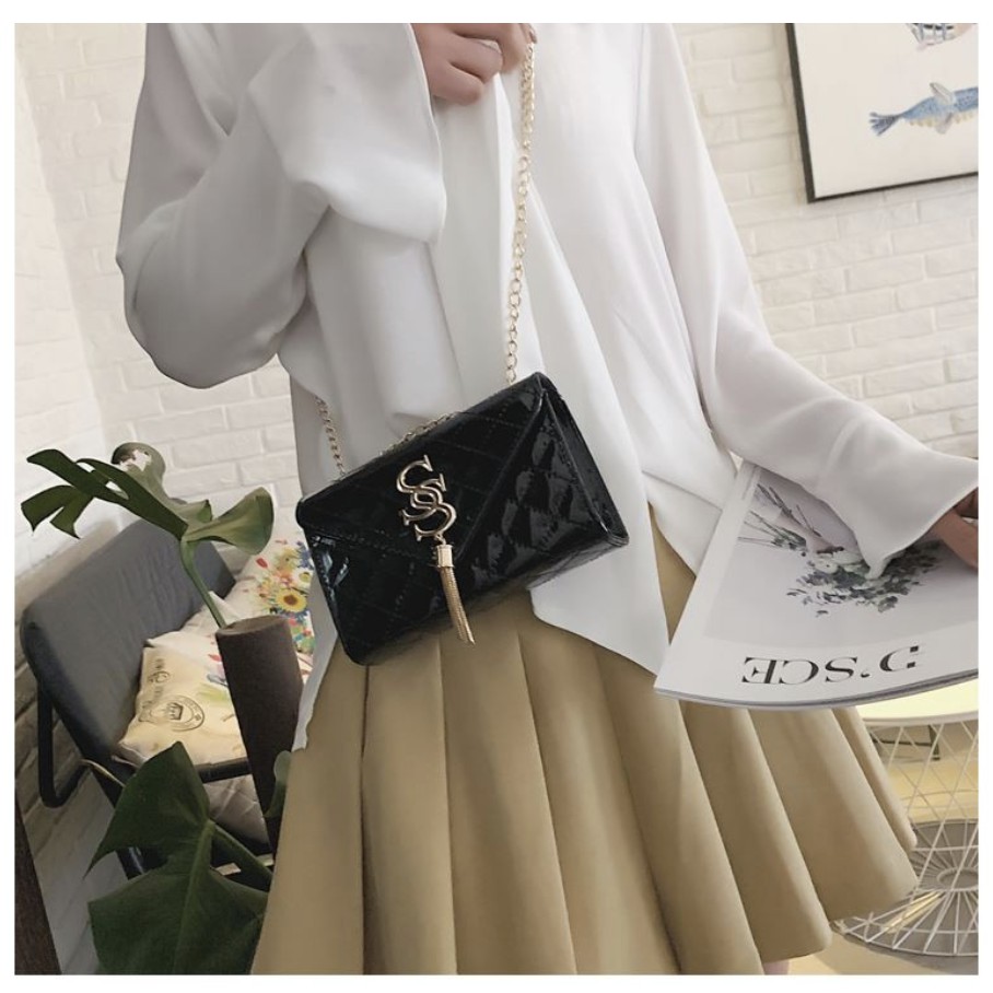 LJY39 Tas Korea Selempang Wanita SS Double S Shoulder Bag Murah Impor TKM