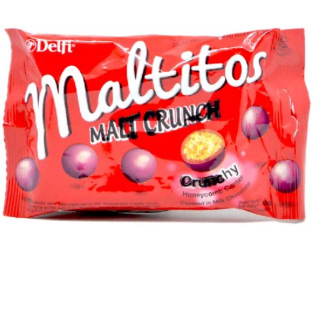 Coklat Delfi MALTITOS Malt Crunch 40 Gram