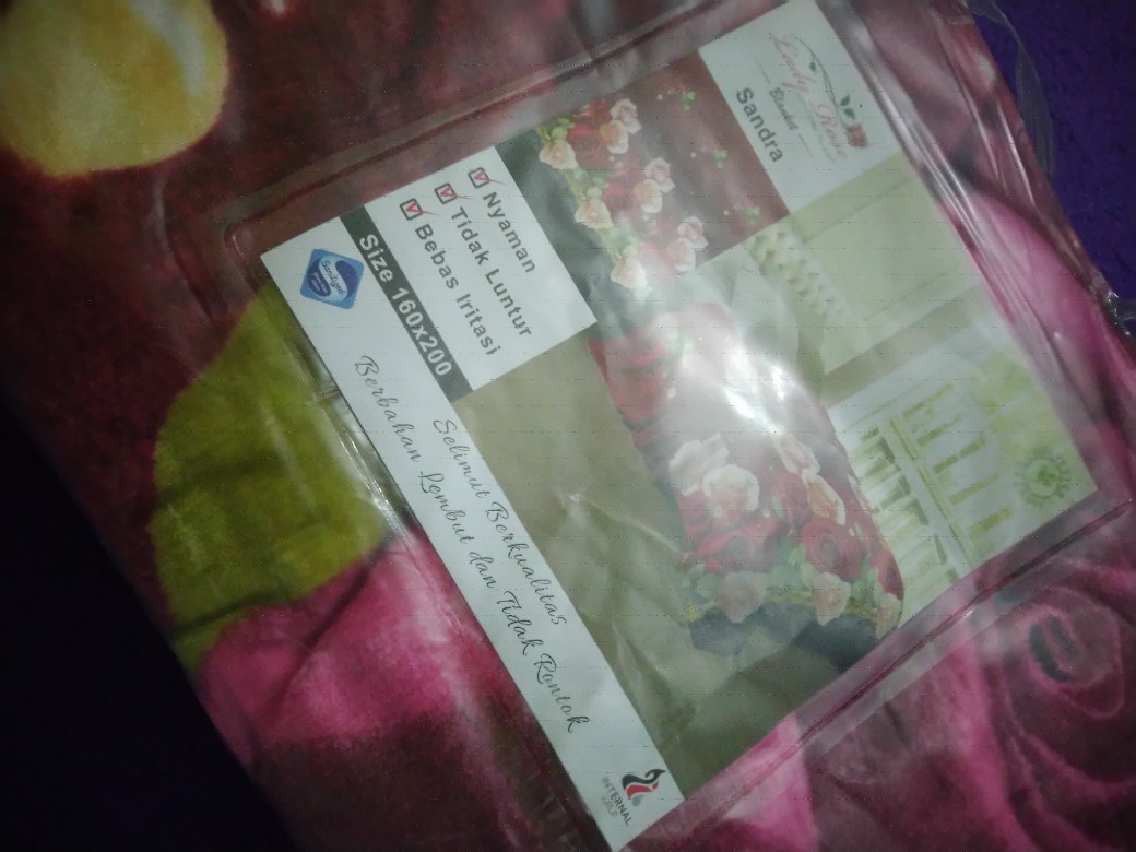 Selimut Bunga Manis Lady Rose Uk 160x200 Cm Motif Aurelia, Gemma, Sandra, Lena