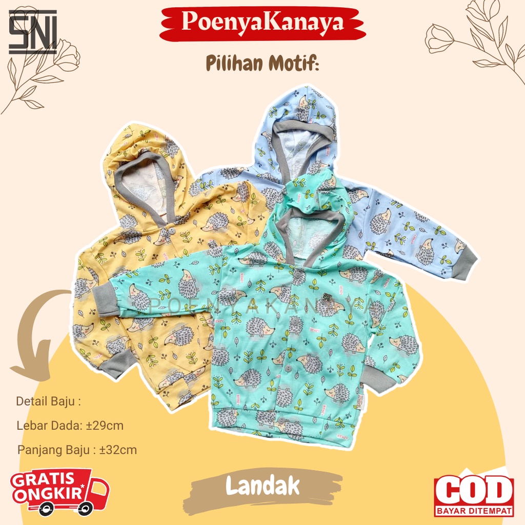 Jaket Bayi Anak Kupluk Lucu SNI KENZY 3-12 bln JK19