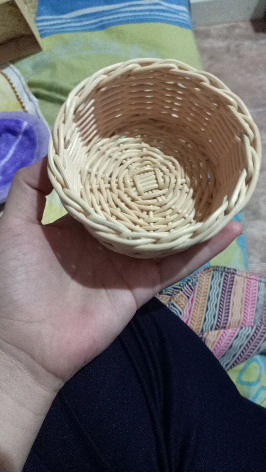 K21xxs - Keranjang Rotan Bulat Kecil Xxs 11x5cm Hampers Parcel Souvenir Kado Snack Lamaran Seserahan