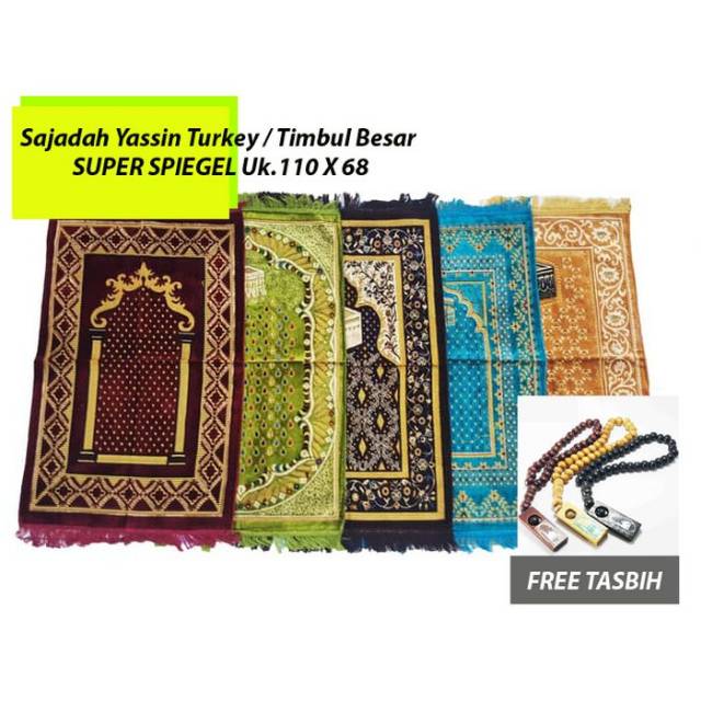 Sajadah box plus tasbih murah dan berkualitas