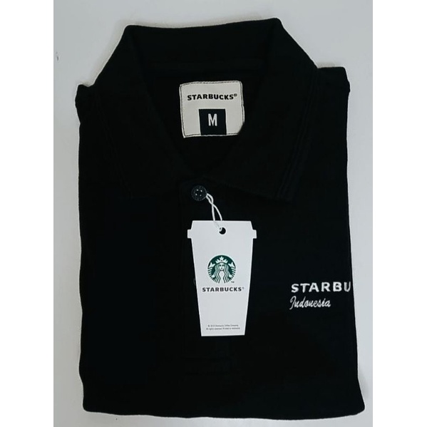 Starbucks Polo shirt Scafe Made from 30% Ground Coffee