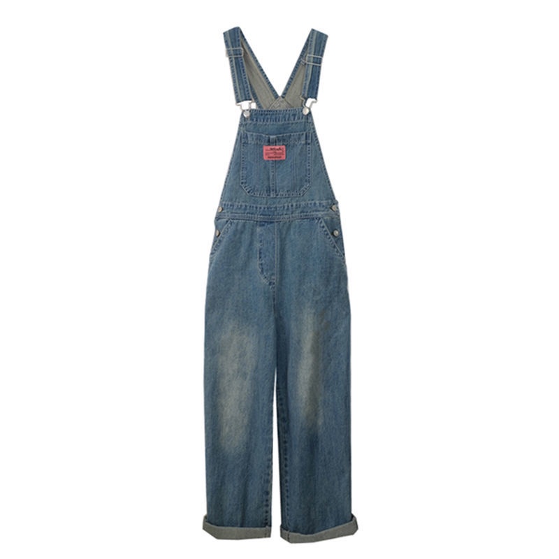 Temperamen denim overall wanita musim gugur dan musim dingin ukuran besar saudara perempuan gemuk mm