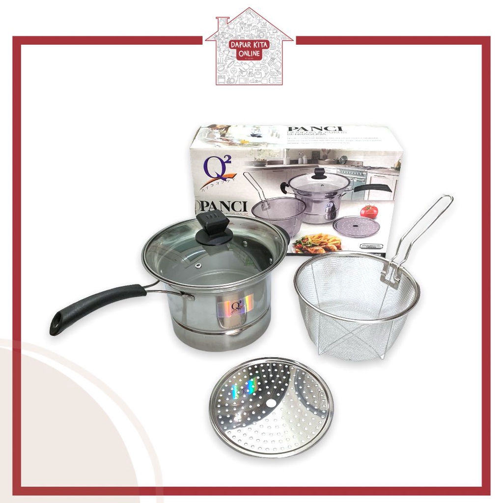 PANCI SUSU STEAMER DEEP FRYER Q2 Q2 218 / MULTIFUNGSI 3IN1 PANCI GORENG KUKUS Q2-218 / PANCI