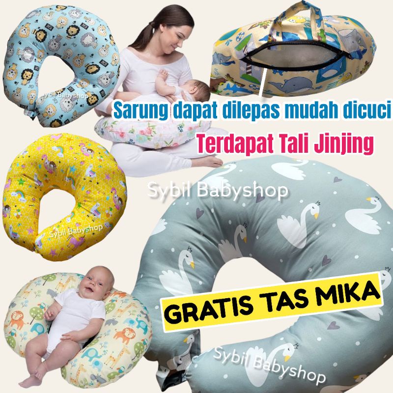 4in1 - BANTAL MENYUSUI UKURAN JUMBO BESAR / NURSING PILLOW / BANTAL ASI BABY / KASUR ALAS TENGKUREP