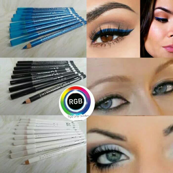 Berkualitas OZERA 2IN1 EYELINER & EYESHADOW WATERPROOF PENCIL Termurah