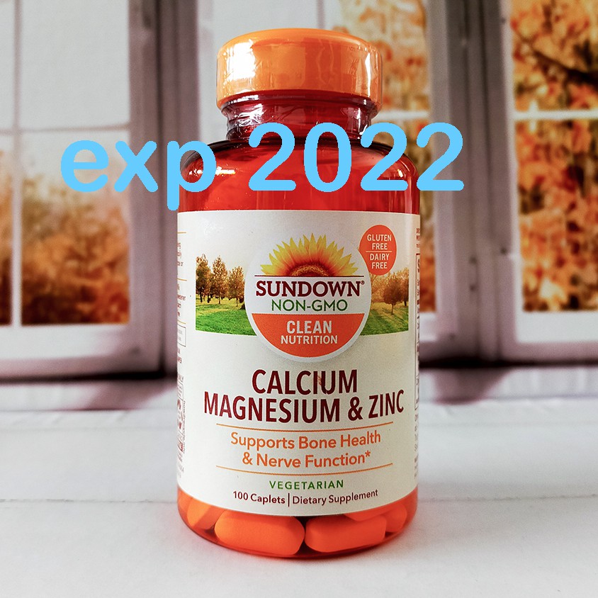 Sundown Naturals Calcium Magnesium & Zinc 100 Caplets Shopee Indonesia