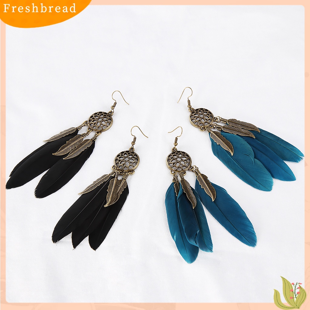 [Fresh] Anting Tusuk Motif Daun Gaya Bohemia Vintage untuk Wanita