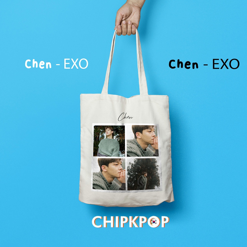 [CHEN EXO PAKET SET] I TOTEBAG EXO MURAH I TAS KOREA STYLE I TAS EXO MURAH I PC CHEN I PHOTOCARD CHE